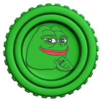 Pepe Coin Crypto 3d Illustration png