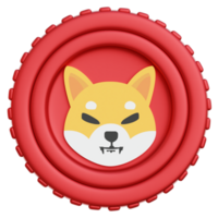 Shiba Inu Coin Crypto 3d Illustration png