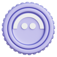 Aave Coin Crypto 3d Illustration png