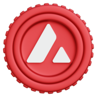 Avalanche Coin Crypto 3d Illustration png
