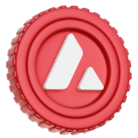 Avalanche AVAX Coin 3d Illustration png
