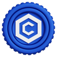 Cronos Coin Crypto 3d Illustration png