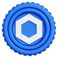 Chainlink Coin Crypto 3d Illustration png