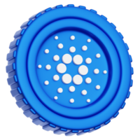 Cardano ADA Coin 3d Illustration png
