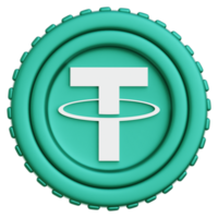 Tether USDT Coin Crypto 3d Illustration png