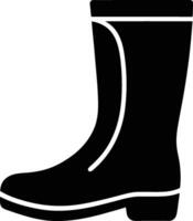 A black rubber boot icon on a white background vector
