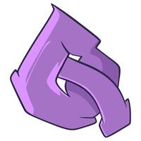 Q Graffiti Font Typography vector