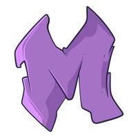 M Graffiti Font Typography vector