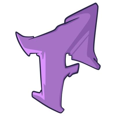 F Graffiti Font Typography