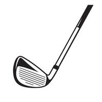 Simple black and white golf club icon isolated on white background ready for design vector