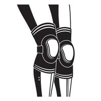 illustration of black knee pads for protection and safety in construction vector