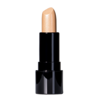 Elegant gold lipstick on transparent background showcasing glossy black casing with shimmering golden shade png
