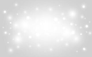 White Bokeh Sparkles on Soft Grey Background, Minimal Abstract Light for Elegant and Clean Designs, Background decoration vector