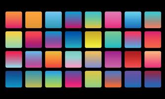 Green Gradients Swatches Set vector