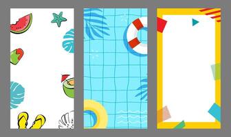 Summer sale background banner templates for social media advertising. Background for text insertion for use in mobile ads. vector