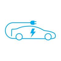 EV electric car with. plug icon green energy concept for graphic design, logo, web site, social media, mobile app, ui illustration. vector