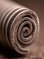 Close Up of Rolled Cinnamon Sticks, Detailed Texture and Swirl Pattern. photo