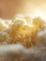 Close Up of Light Golden Sparkling Texture, Abstract Background Image. photo