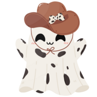Yeehaw Boo Friendly Ghost Wearing a Hat png