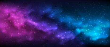 Colorful cosmic background with stars vector