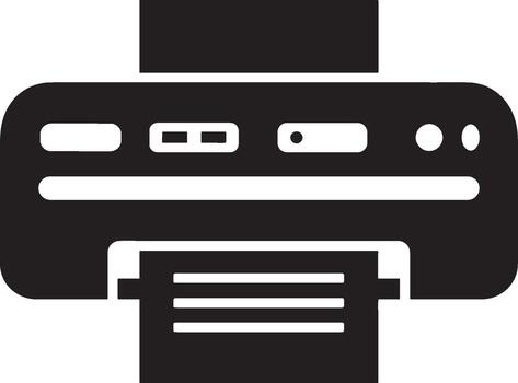 Printer Icon Of Document Printing and Office Equipment Symbol for Output, Hardcopy, and Print Function Concepts vector