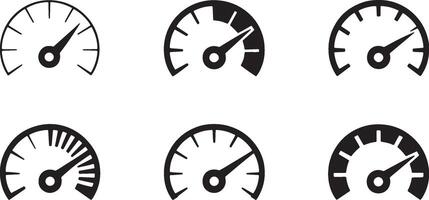 Speedometer Gauge Icon Set vector