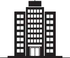 Building Icon - Office Building, Hotel, Apartment, or Skyscraper Symbol for Cityscape and Urban Architecture vector