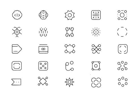 resumen geométrico datos , tecnología línea icono conjunto vector