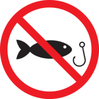 No Fishing sign. icon for graphic design, logo, web site, social media, mobile app, ui illustration png