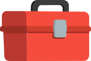 A red toolbox with a handle png
