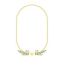 Beautiful Floral Frame on White Background for Templates vector