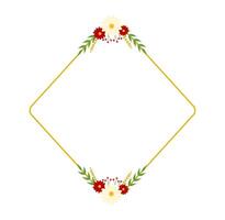 Floral Border Design for Printable Invitations and Cards vector