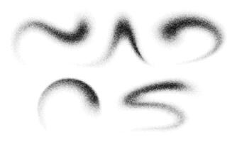 Grain noise spray paint brush, sand and dust waves vector