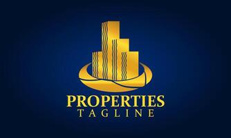 Luxury Properties Unique Design Logo Template vector