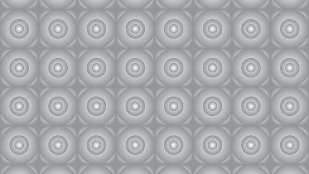 Abstract seamless pattern of metallic silver circles creating a decorative geometric texture on a gray background. vector
