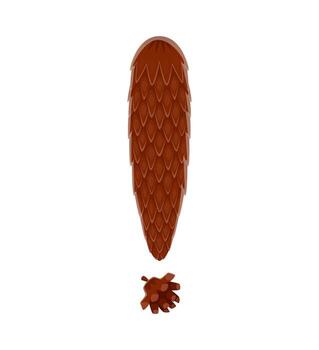 Autumn font spruce, pine cone exclamation mark vector