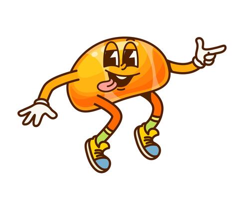 Cartoon groovy Halloween jelly candy character