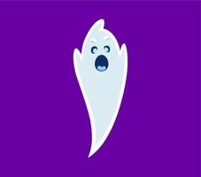 Halloween font I letter ghost cartoon character vector