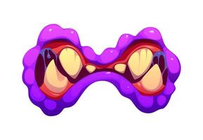 Halloween scary vampire drool monster grin jaw vector