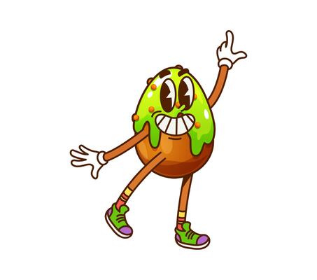 Cartoon groovy Halloween cookie pastry character
