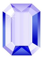 Large, sparkling blue gemstone reflecting light, creating a dazzling display of brilliance and vibrant color against a pristine white backdrop, exuding elegance and luxury vector