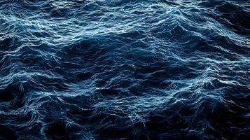 Deep Blue Ocean Waves A High-Resolution Image of the Sea's Surface. photo