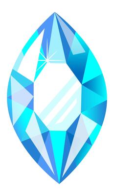 Large marquise cut gemstone shines brightly, its facets catching the light and creating a dazzling display of brilliance on a clean white background