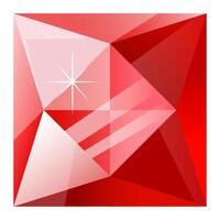 Red ruby gemstone reflecting light beautifully, creating a dazzling sparkle. Perfectly suited for concepts of luxury, elegance, and high end jewelry design vector