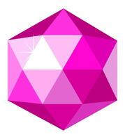 Light reflecting on a pink gemstone with triangular facets creating a beautiful and luxurious design, perfect for representing luxury, value, and beauty vector