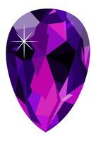 Large purple gemstone featuring stunning triangular facets, reflecting light and creating a captivating display of color and sparkle, exuding luxury and elegance in every angle vector
