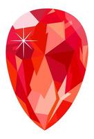 Low poly red gemstone shining with brilliant light reflections, creating a mesmerizing display of vivid color and dazzling brilliance, perfect for luxury jewelry and elegant designs vector