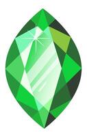 Marquise cut gemstone shining with light reflections, creating a dazzling display of brilliance and luxury, ideal for jewelry design or gemological purposes vector