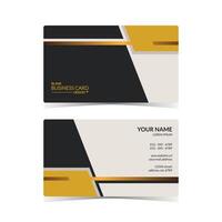 business card design with yellow, black, and white color combination vector