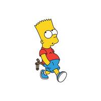 bart the simpsons with slingshot vector